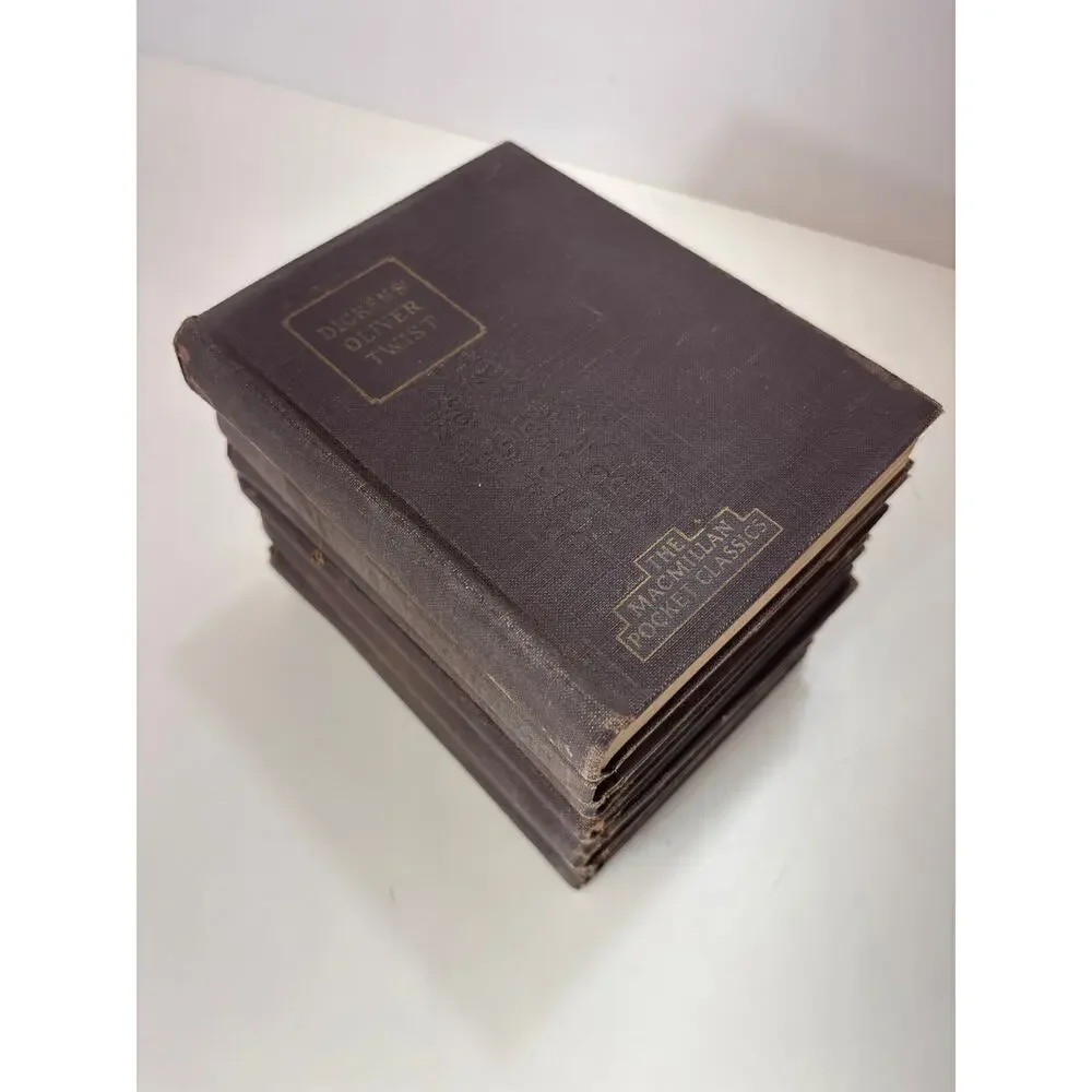 Antique 1900's Macmillan Pocket Classics Lot of‎ 7 Shakespeare Stevenson Dickens